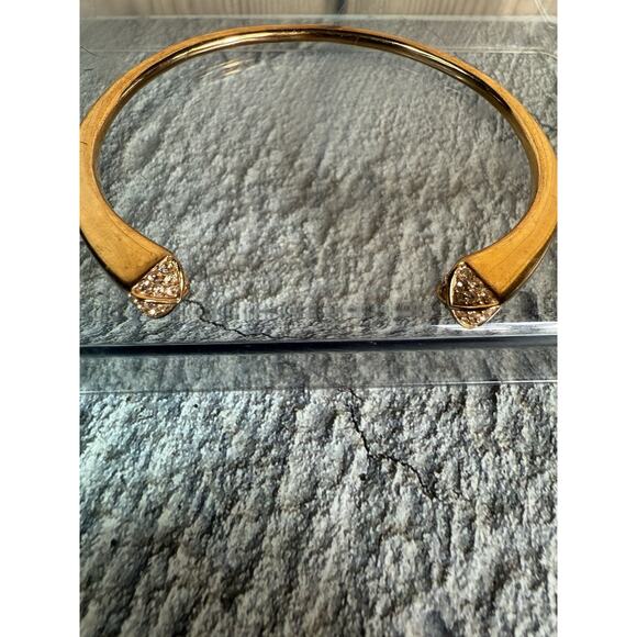 Michael Kors Open Cuff Bangle Pave Crystals Rose Gold Bracelet - Picture 9 of 9